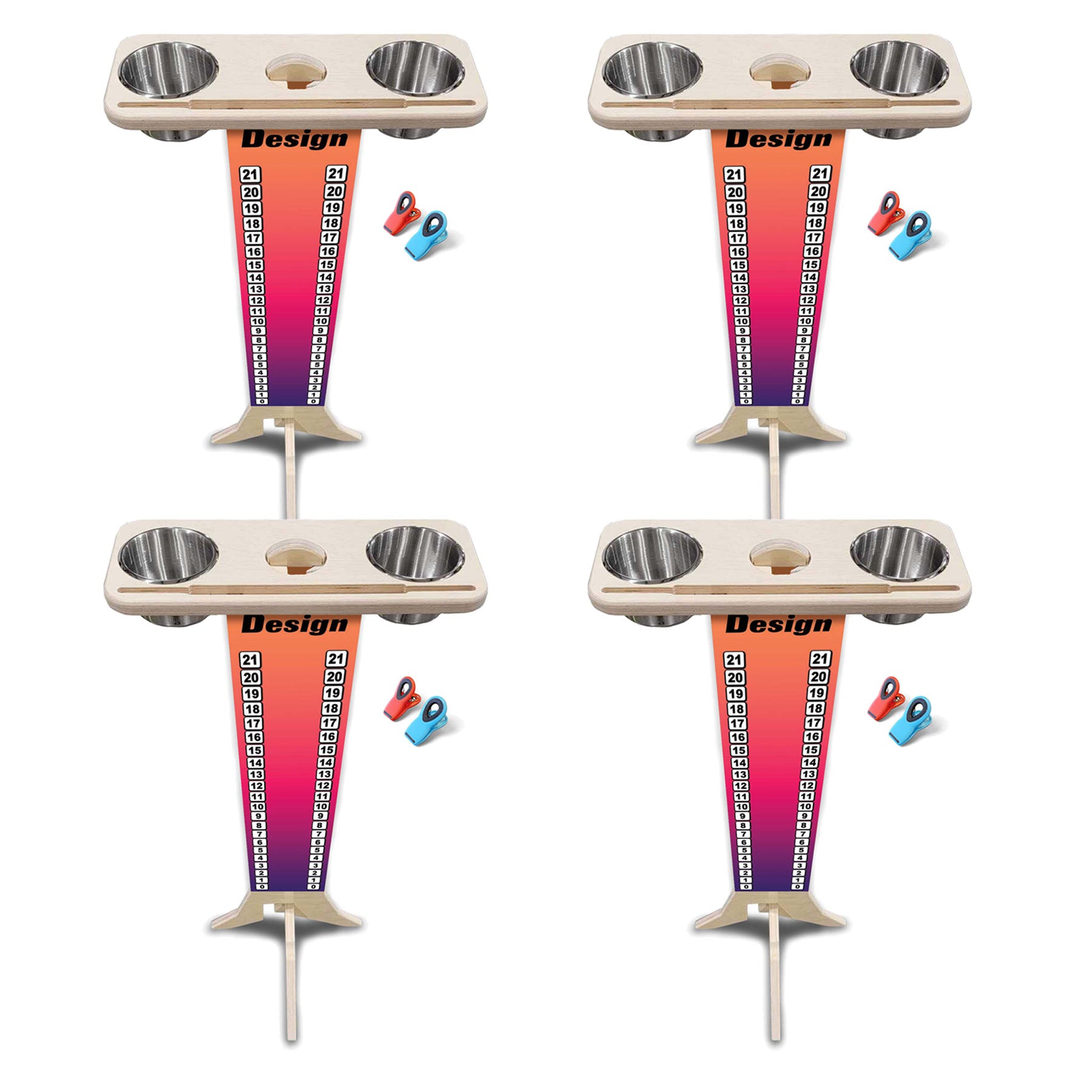 Custom Score Stands - Bulk (4 Score Stands) – Cornhole Solutions