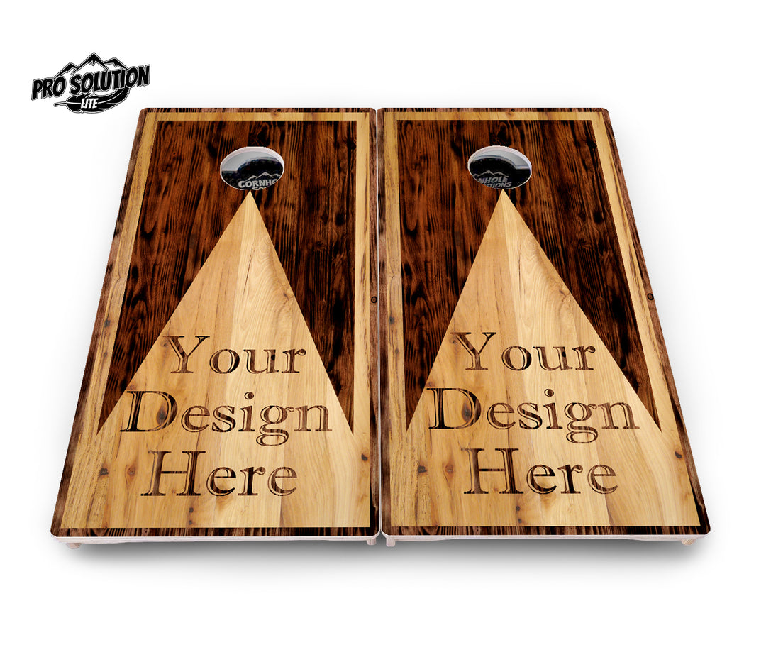 Custom Wooden Triangle Cornhole Boards - Pro Solution Lite Series - Free Shipping!