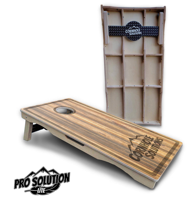 Pro Solution Elite - Cutting Board Design Options - Professional Tournament Cornhole Boards 3/4" Baltic Birch - Zero Bounce Zero Movement Vertical Interlocking Braces for Extra Weight & Stability +Double Thick Legs +Airmail Blocker