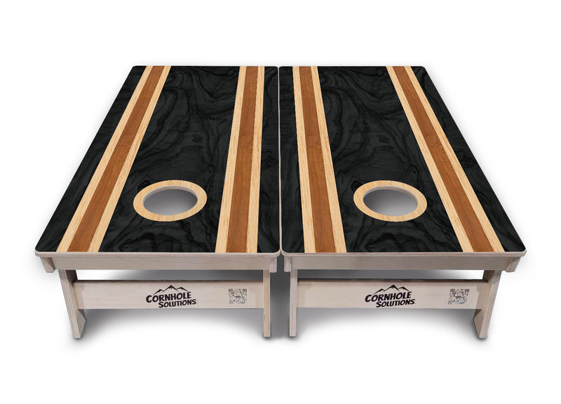 Tournament Boards - Dark Wood - Professional Tournament 2'x4' Regulation Cornhole Set - 3/4″ Baltic Birch - UV Direct Print + UV Clear Coat
