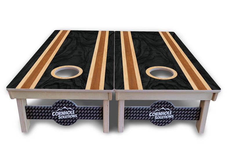 Tournament Boards - Dark Wood - Professional Tournament 2'x4' Regulation Cornhole Set - 3/4″ Baltic Birch + UV Direct Print + UV Clear Coat