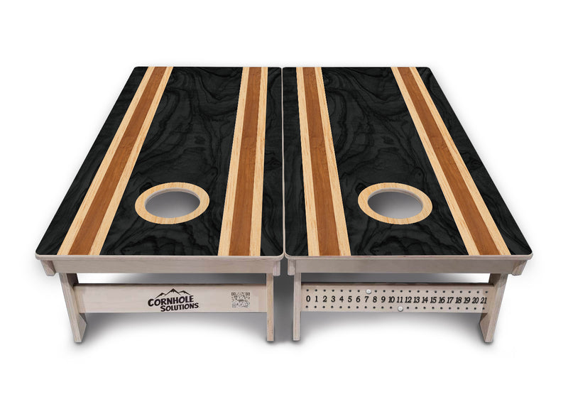 Tournament Boards - Dark Wood - Professional Tournament 2'x4' Regulation Cornhole Set - 3/4″ Baltic Birch + UV Direct Print + UV Clear Coat