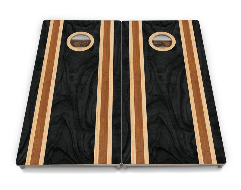 Tournament Boards - Dark Wood - Professional Tournament 2'x4' Regulation Cornhole Set - 3/4″ Baltic Birch - UV Direct Print + UV Clear Coat