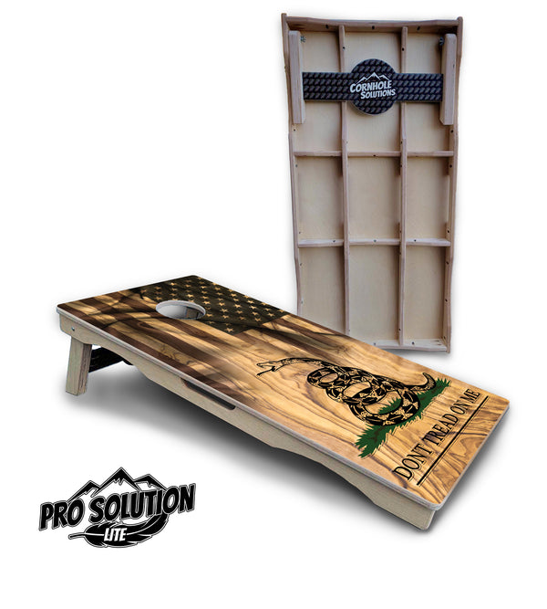 Pro Solution Lite - DTOM 3 - Professional Tournament Cornhole Boards 3/4" Baltic Birch - Zero Bounce Zero Movement Vertical Interlocking Braces for Extra Weight & Stability +Double Thick Legs +Airmail Blocker