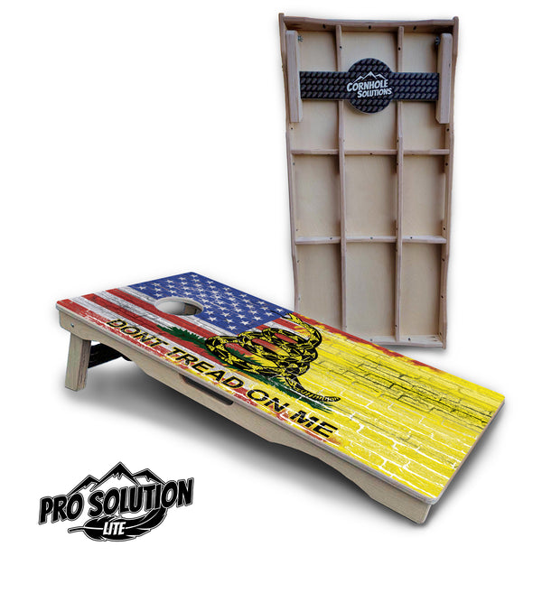 Pro Solution Lite - DTOM 2 - Professional Tournament Cornhole Boards 3/4" Baltic Birch - Zero Bounce Zero Movement Vertical Interlocking Braces for Extra Weight & Stability +Double Thick Legs +Airmail Blocker