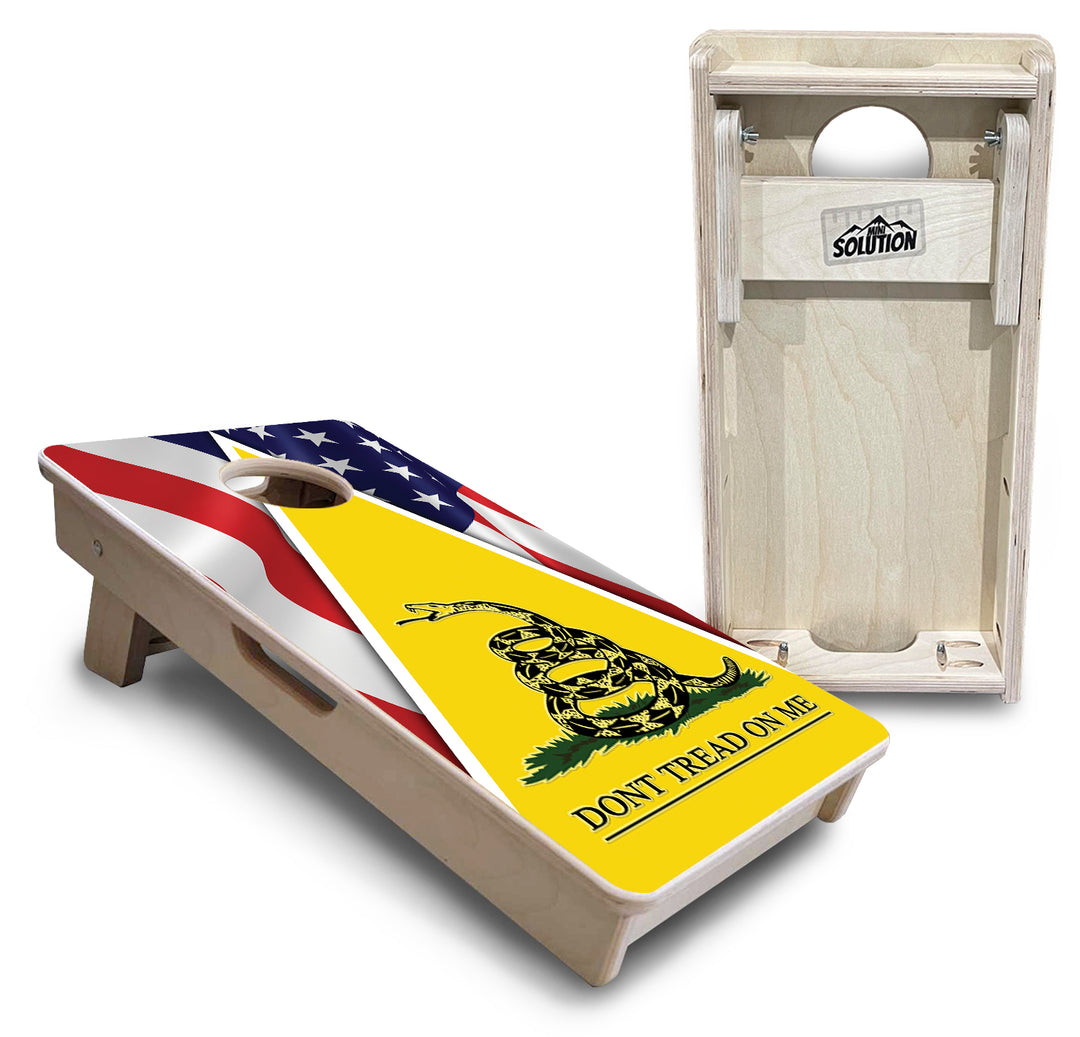 DTOM Yellow Triangle - Mini or Vacation Size Cornhole Boards