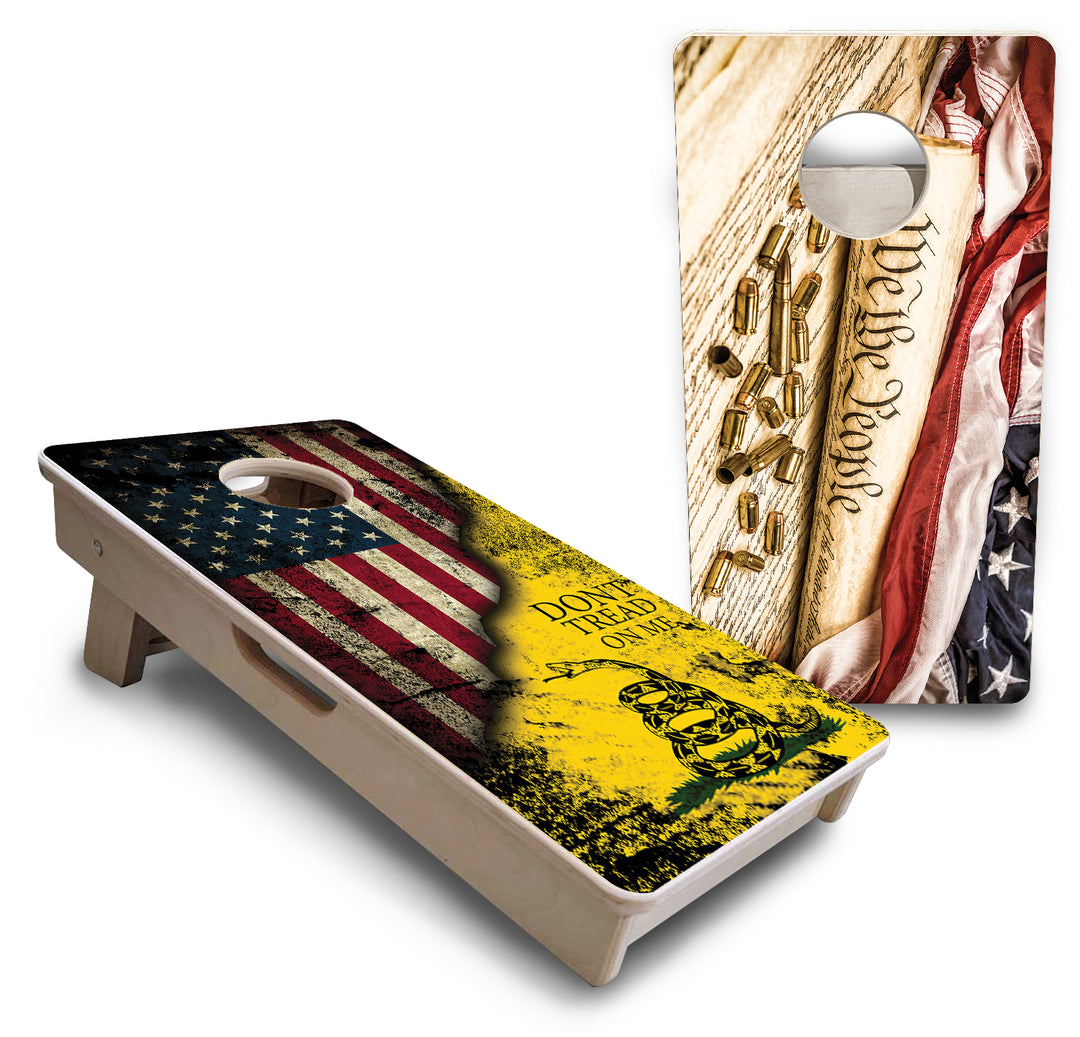 Mini Cornhole Boards - DTOM & We The People
