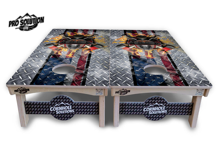 Fire Fighter Cornhole Boards - Pro Solution Lite Series