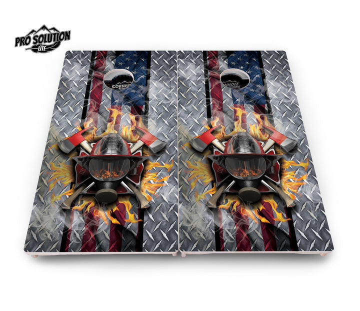 Fire Fighter Cornhole Boards - Pro Solution Lite Series
