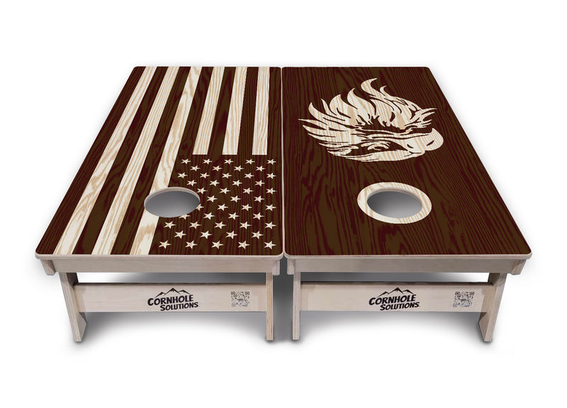 Tournament Boards - Wood Eagle & Flag Design Options - Professional Tournament 2'x4' Regulation Cornhole Set - 3/4″ Baltic Birch - UV Direct Print + UV Clear Coat
