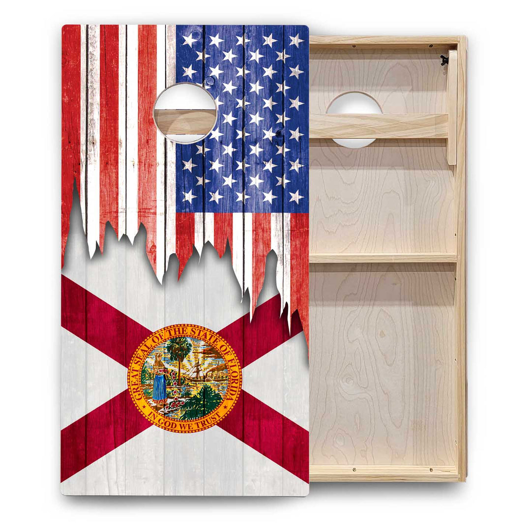 State Flags Alabama to Georgia Cornhole Boards - Backyard Series