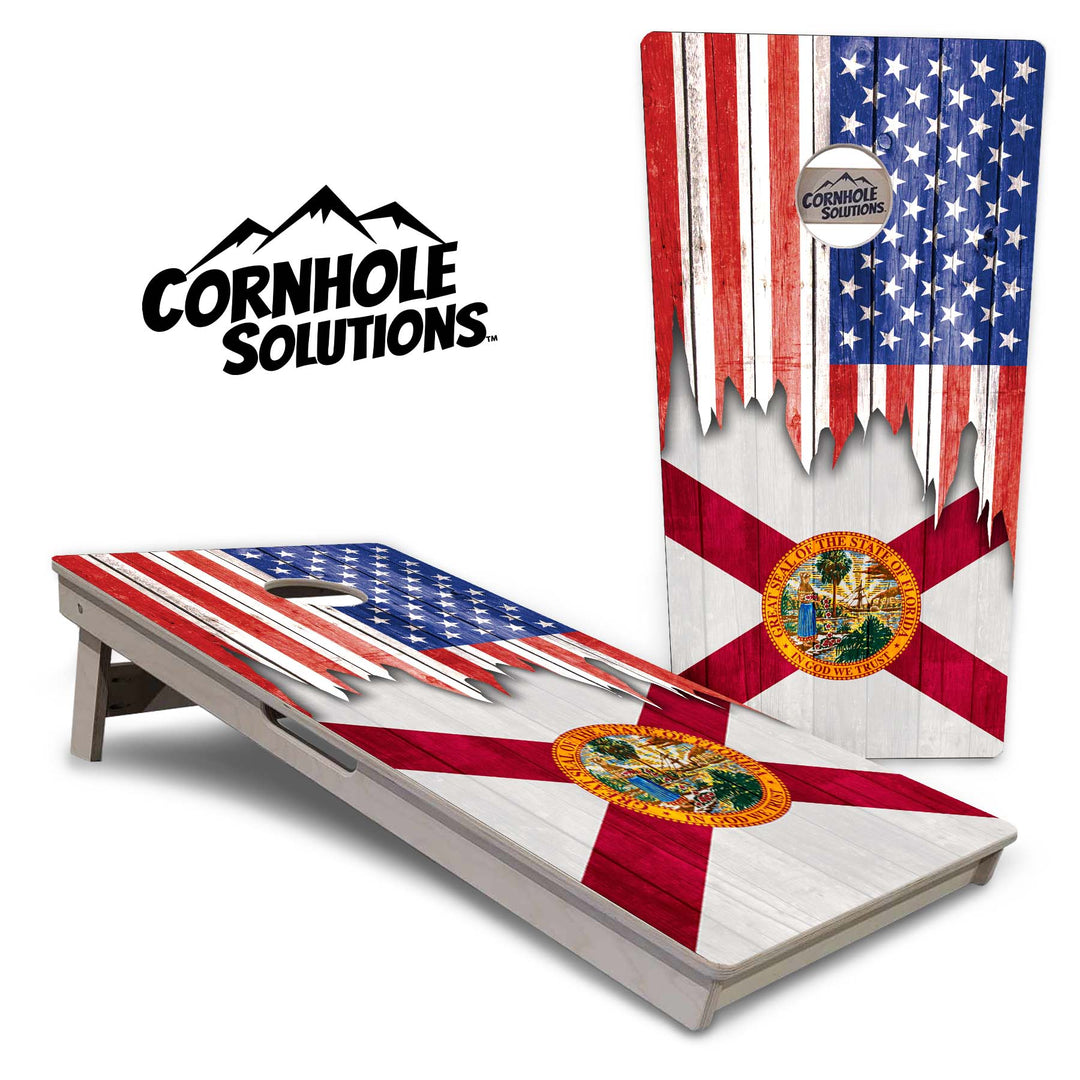 State Flags Alabama to Georgia Cornhole Boards - Professional Tournament Series