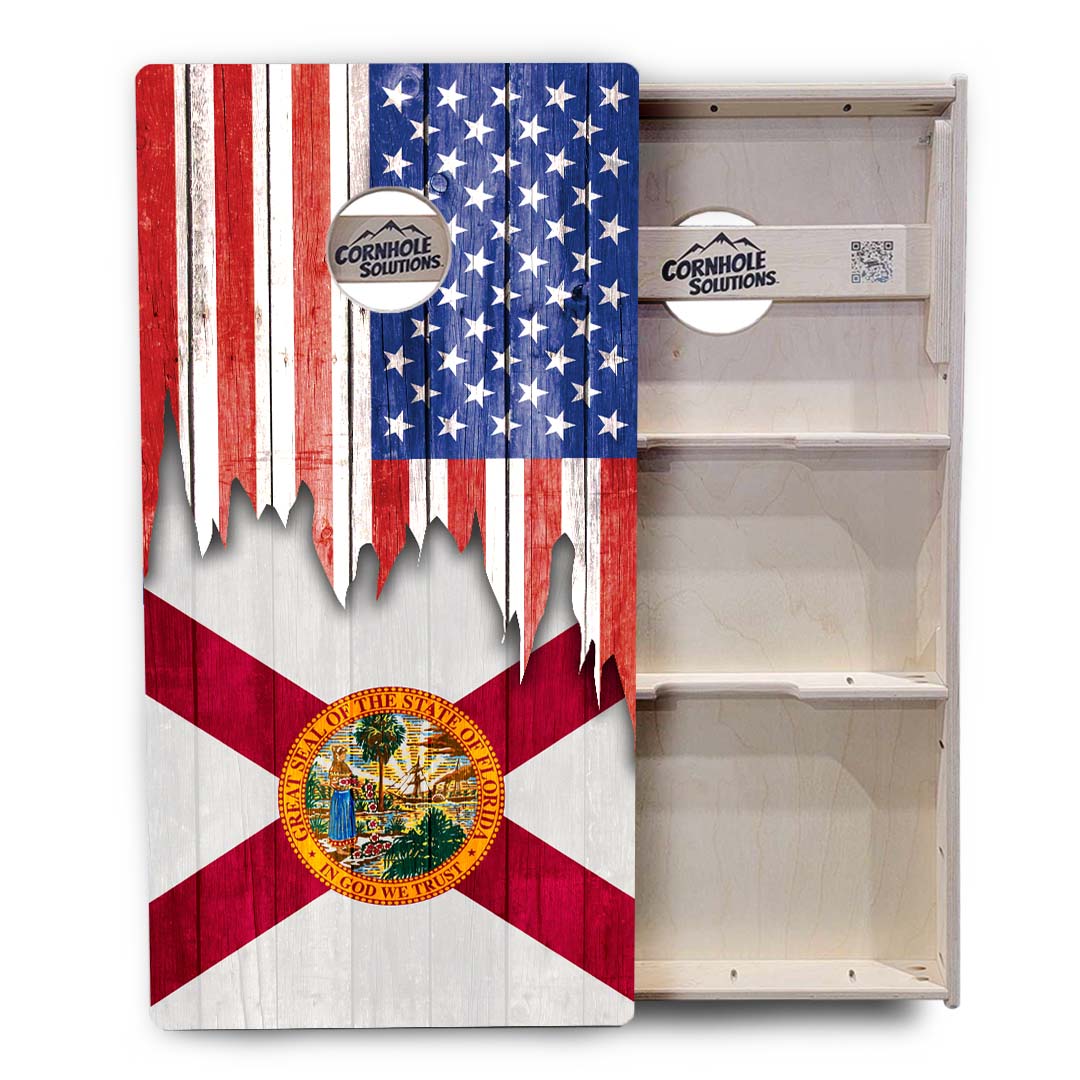 State Flags Alabama to Georgia Cornhole Boards - Professional Tournament Series