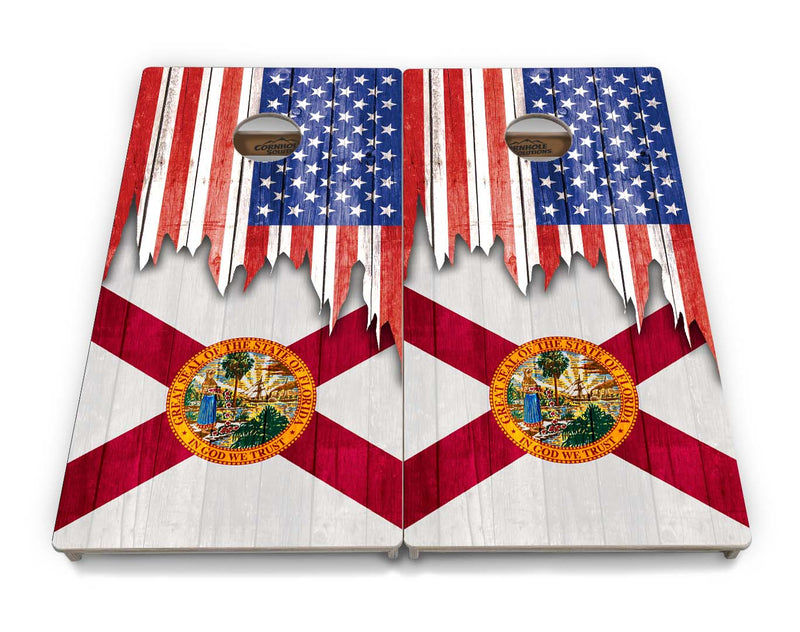 Tournament Boards - State Flag Designs Alabama to Georgia - Professional Tournament 2'x4' Regulation Cornhole Set - 3/4″ Baltic Birch + UV Direct Print + UV Clear Coat