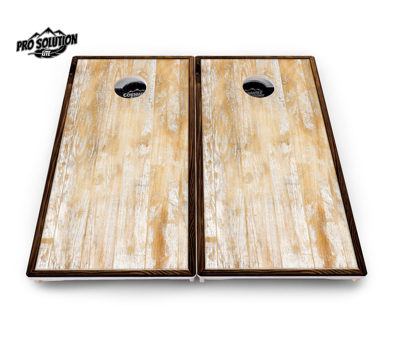 Pro Solution Lite - Framed Wood - Professional Tournament Cornhole Boards 3/4" Baltic Birch - Zero Bounce Zero Movement Vertical Interlocking Braces for Extra Weight & Stability +Double Thick Legs +Airmail Blocker