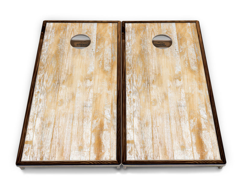 Tournament Boards - Rustic Frame Wood - Professional Tournament 2'x4' Regulation Cornhole Set - 3/4″ Baltic Birch + UV Direct Print + UV Clear Coat