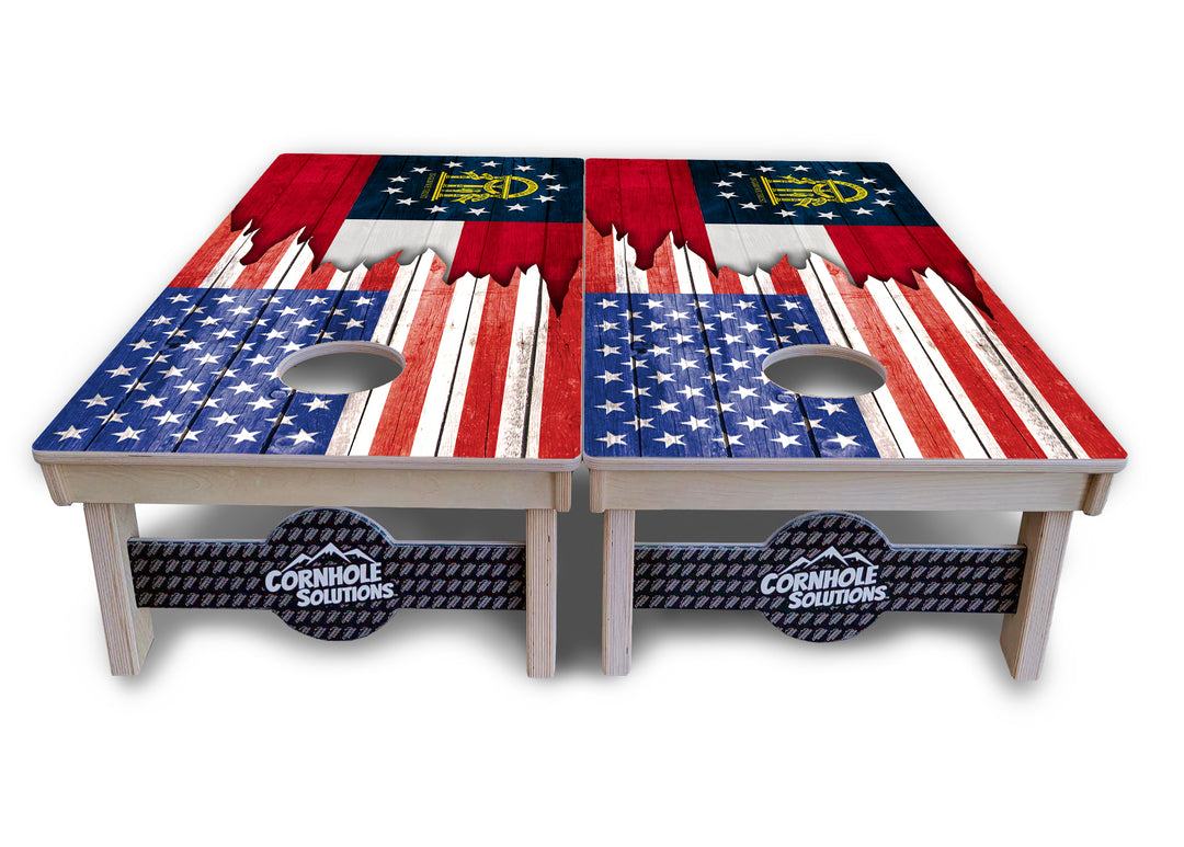 State Flags Alabama to Georgia Cornhole Boards - Professional Tournament Series