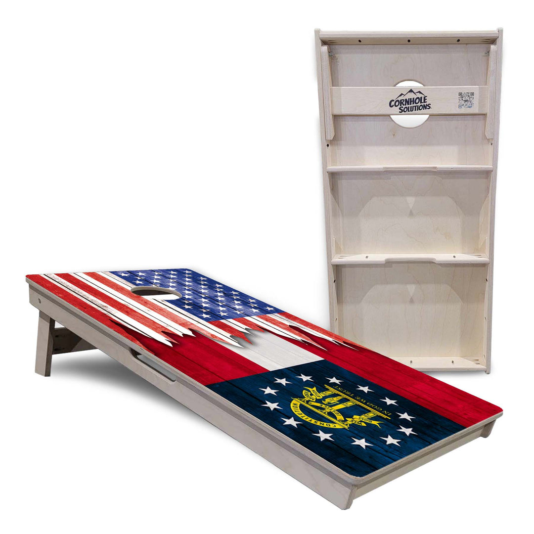 State Flags Alabama to Georgia Cornhole Boards - Professional Tournament Series