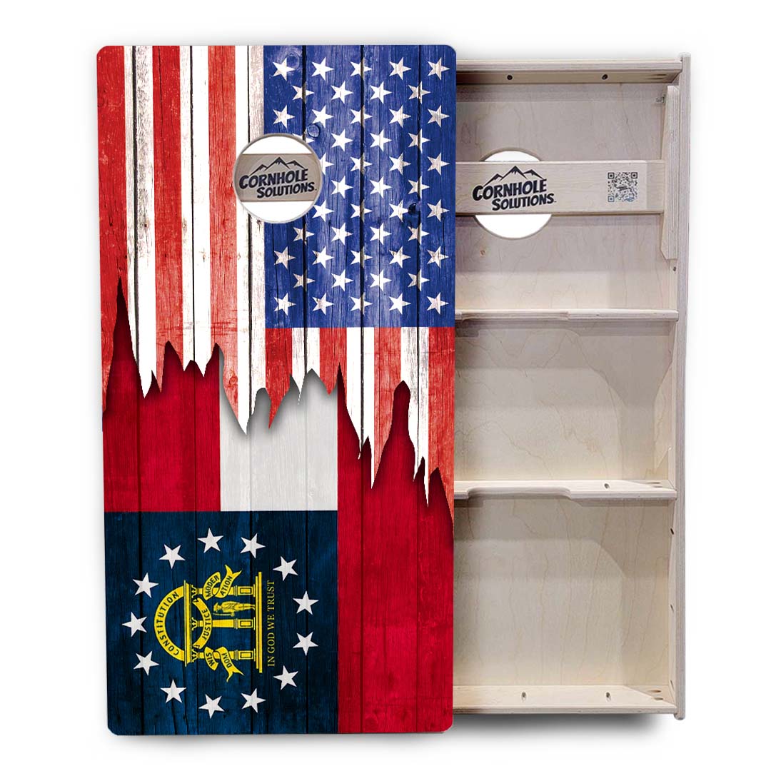 State Flags Alabama to Georgia Cornhole Boards - Professional Tournament Series