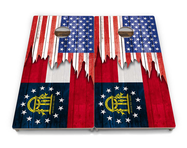 State Flags Alabama to Georgia Cornhole Boards - Professional Tournament Series