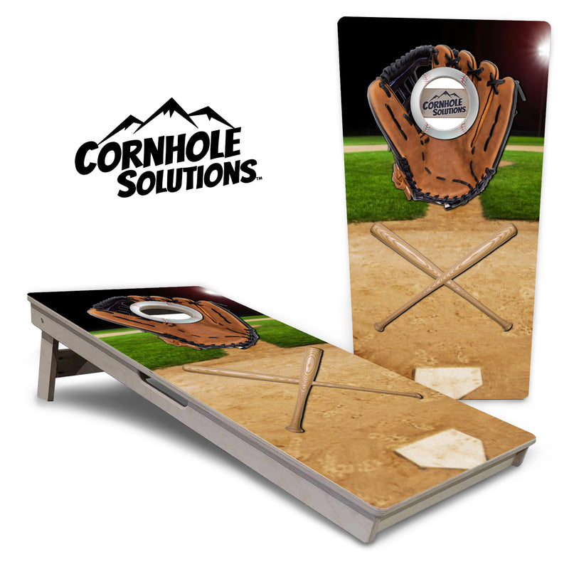 Tournament Boards - Baseball Theme Design Options - Professional Tournament 2'x4' Regulation Cornhole Set - 3/4″ Baltic Birch + UV Direct Print + UV Clear Coat