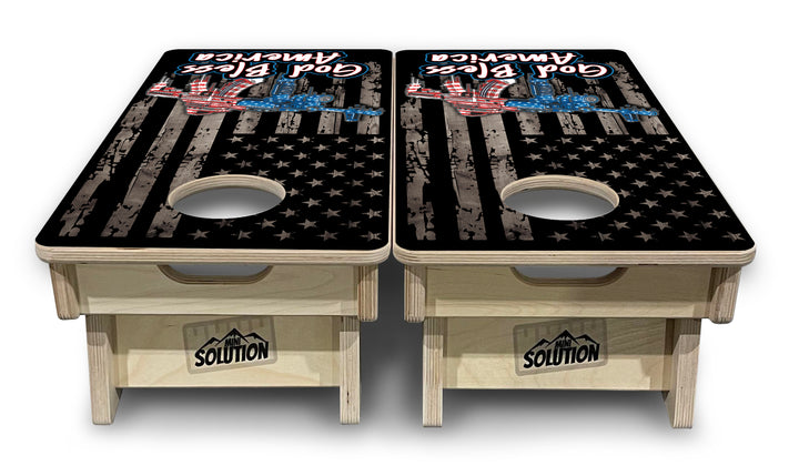 Mini Cornhole Boards - God Bless America