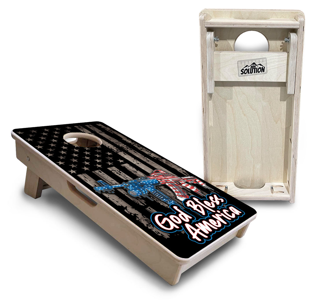 Mini Cornhole Boards - God Bless America