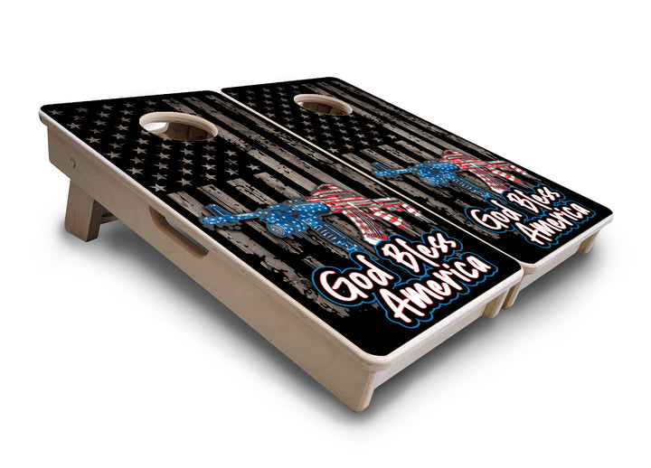 Mini Cornhole Boards - God Bless America