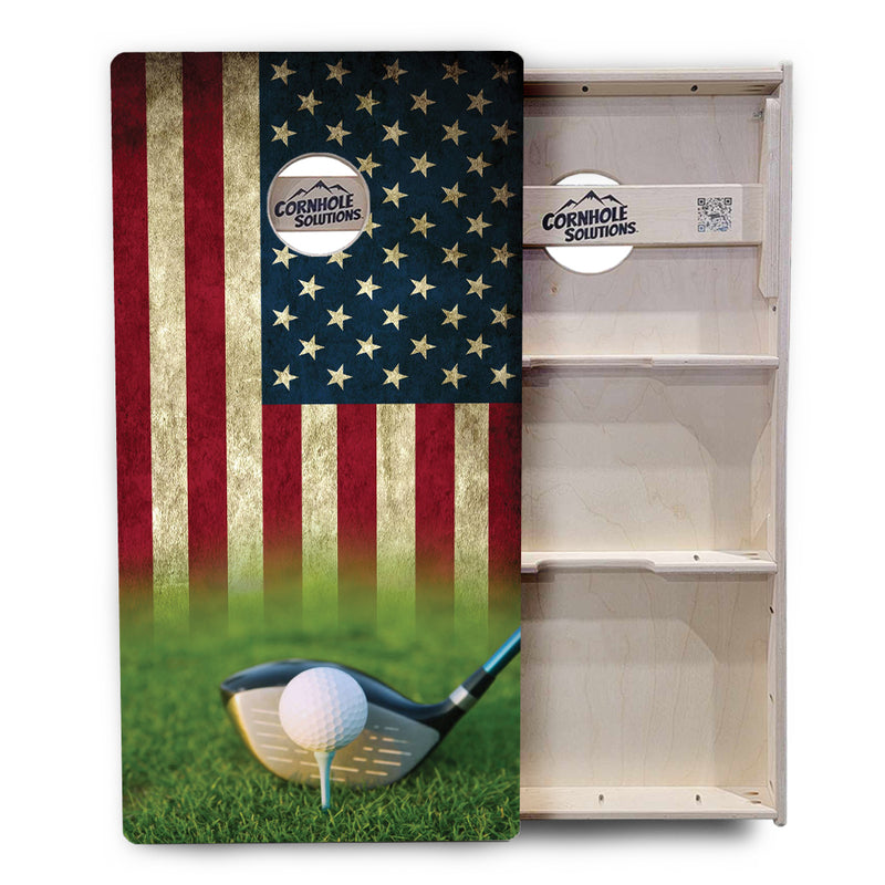 Tournament Boards - Golf Tee Flag - Professional Tournament 2'x4' Regulation Cornhole Set - 3/4″ Baltic Birch + UV Direct Print + UV Clear Coat
