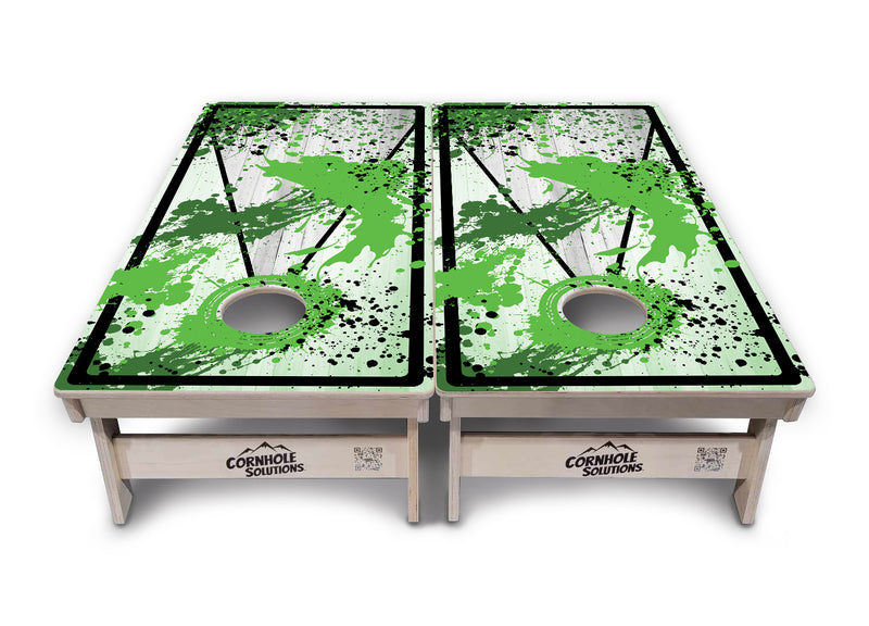 Tournament Boards - Paint Splatter No Logo Design Options - Professional Tournament 2'x4' Regulation Cornhole Set - 3/4″ Baltic Birch + UV Direct Print + UV Clear Coat