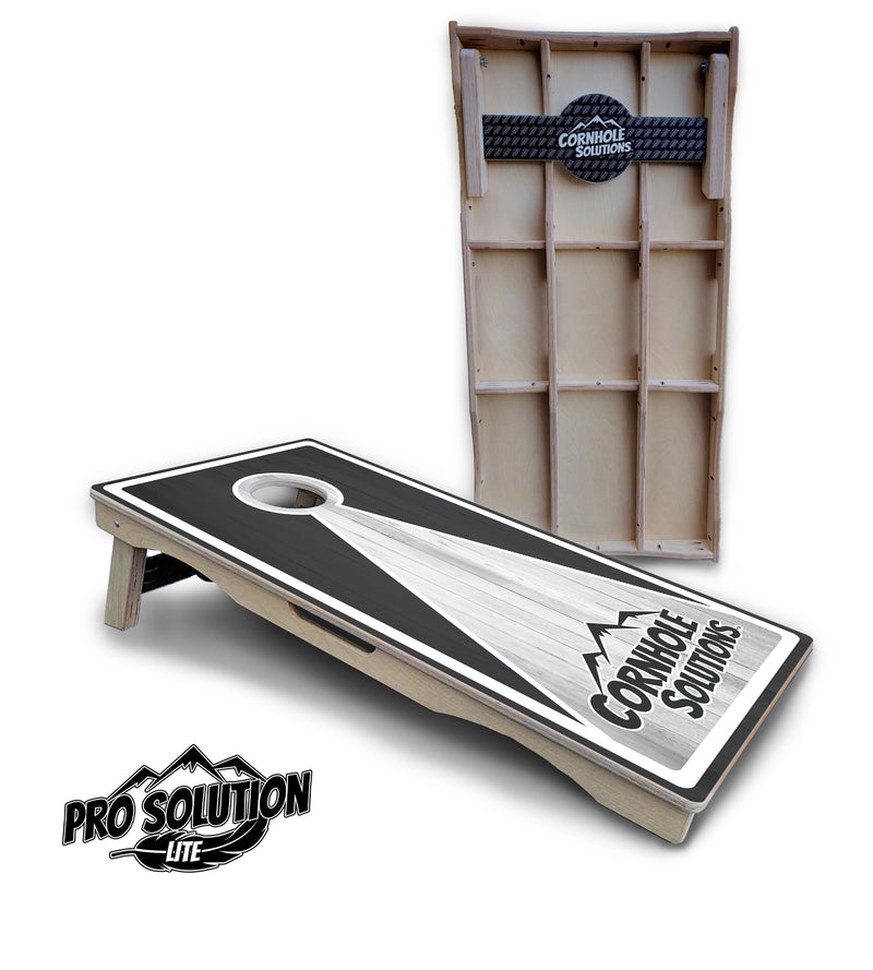 Pro Solution Lite - Keyhole CS Logo Design Options - Professional Tournament Cornhole Boards 3/4" Baltic Birch - Zero Bounce Zero Movement Vertical Interlocking Braces for Extra Weight & Stability +Double Thick Legs +Airmail Blocker