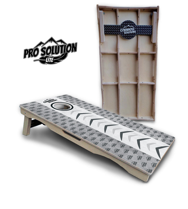 Pro Solution Elite - Runway Design - Professional Tournament Cornhole Boards 3/4" Baltic Birch - Zero Bounce Zero Movement Vertical Interlocking Braces for Extra Weight & Stability +Double Thick Legs +Airmail Blocker