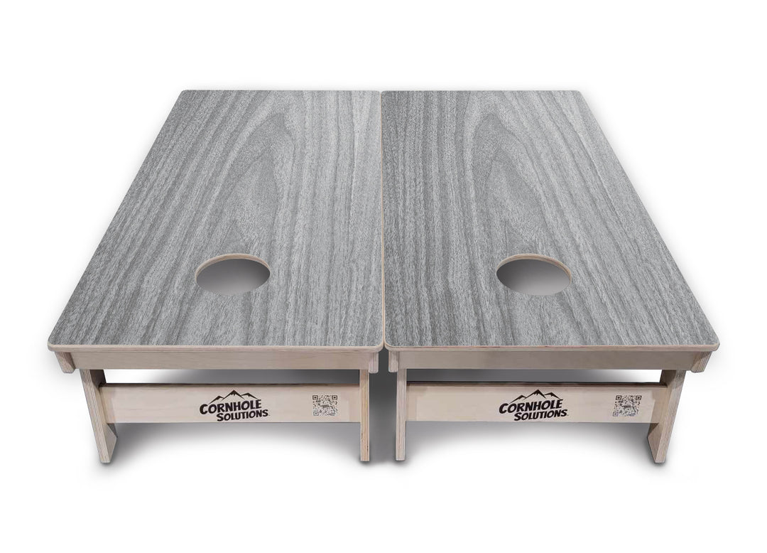 Light Grey Wood Cornhole Boards - Professional Tournament Series