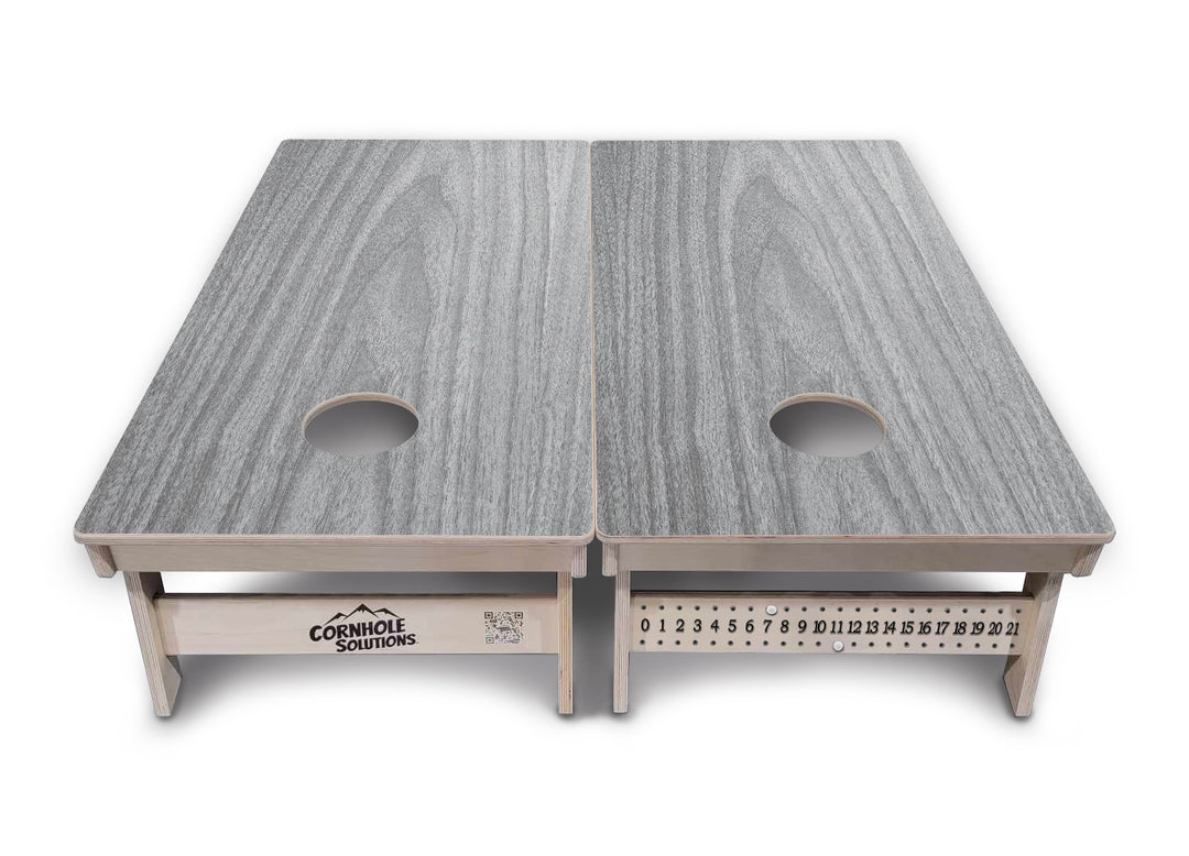 Light Grey Wood Cornhole Boards - Professional Tournament Series