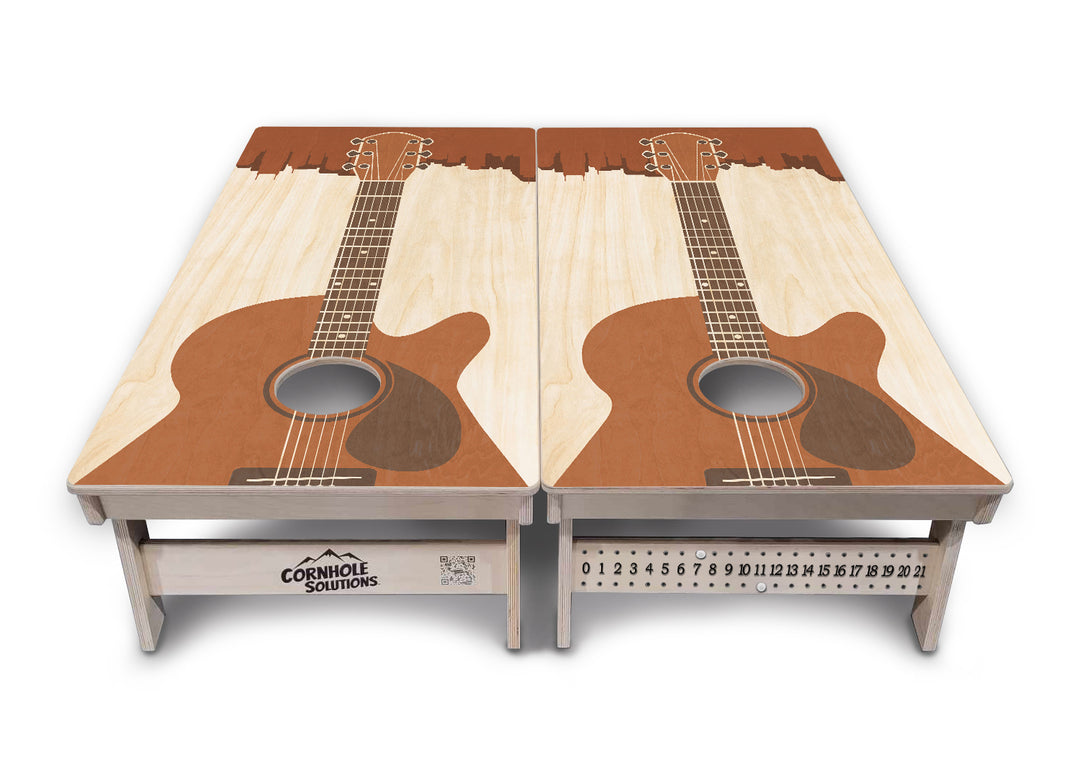Guitar Design Cornhole Boards - Professional Tournament Series