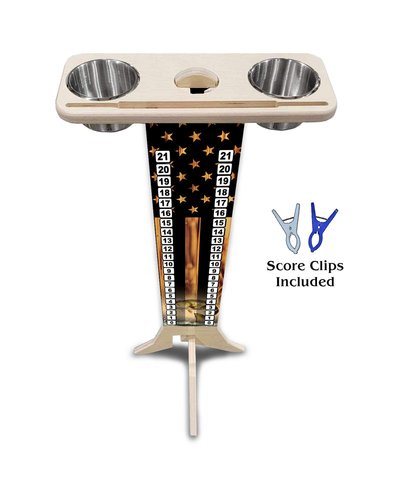 Scoring Solution - In-Stock Designs (2 Stainless Steel Cups & 2 Clips Included per Stand) 18mm(3/4″) Baltic Birch!