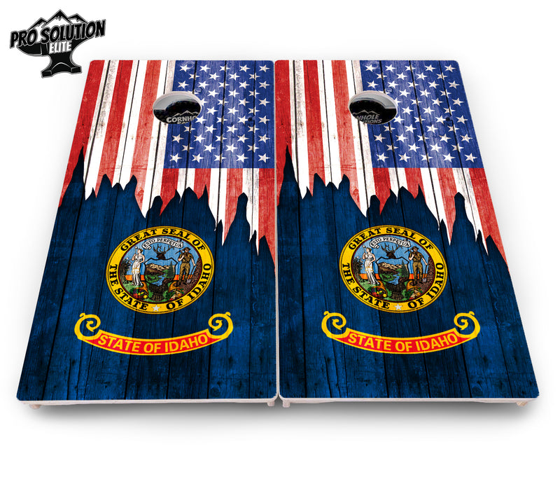 Pro Solution Elite - State Flag Designs Hawaii to Maryland - Professional Tournament Cornhole Boards 3/4" Baltic Birch - Zero Bounce Zero Movement Vertical Interlocking Braces for Extra Weight & Stability +Double Thick Legs +Airmail Blocker