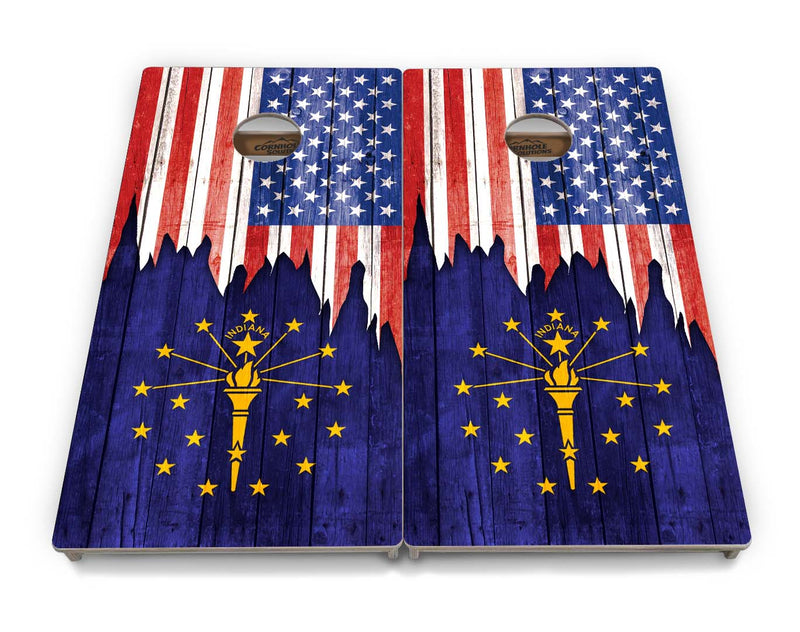 Tournament Boards - State Flag Designs (H to M) Professional Tournament 2'x4' Regulation Cornhole Set - 3/4″ Baltic Birch - UV Direct Print + UV Clear Coat