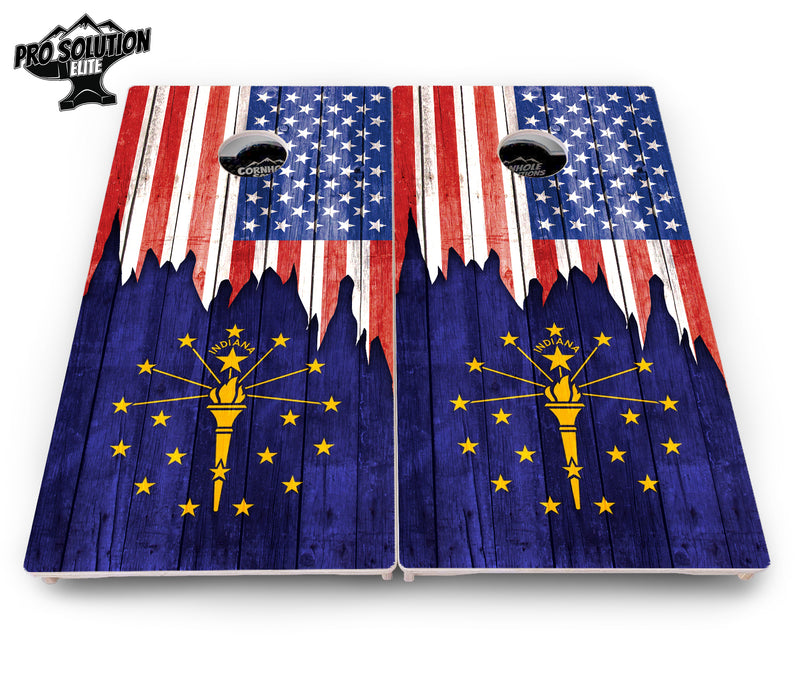 Pro Solution Elite - State Flag Designs Hawaii to Maryland - Professional Tournament Cornhole Boards 3/4" Baltic Birch - Zero Bounce Zero Movement Vertical Interlocking Braces for Extra Weight & Stability +Double Thick Legs +Airmail Blocker