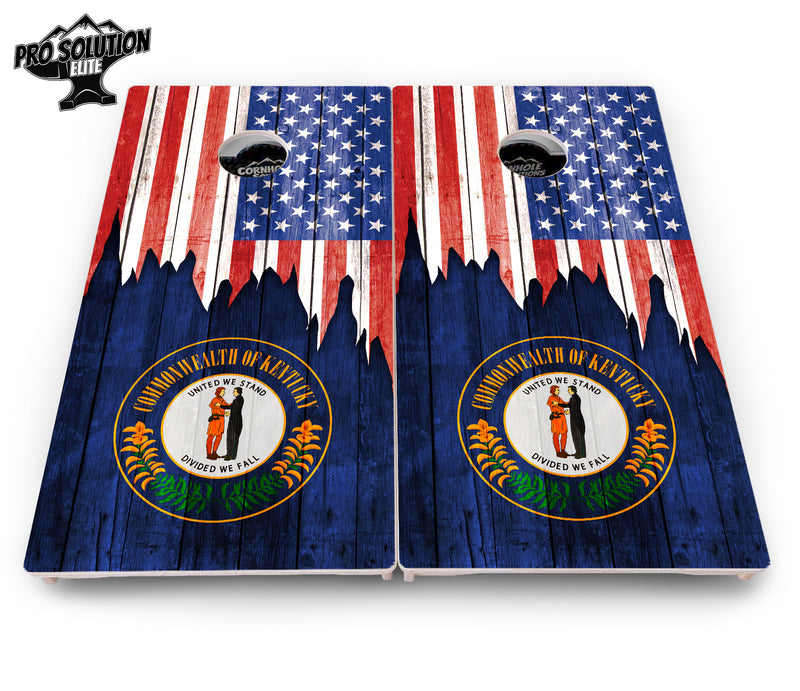 Pro Solution Elite - State Flag Designs Hawaii to Maryland - Professional Tournament Cornhole Boards 3/4" Baltic Birch - Zero Bounce Zero Movement Vertical Interlocking Braces for Extra Weight & Stability +Double Thick Legs +Airmail Blocker