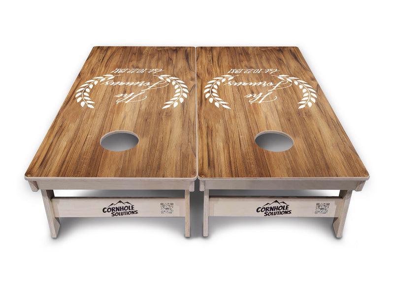 Tournament Boards - Laurel Design - Professional Tournament 2'x4' Regulation Cornhole Set - 3/4″ Baltic Birch - UV Direct Print + UV Clear Coat