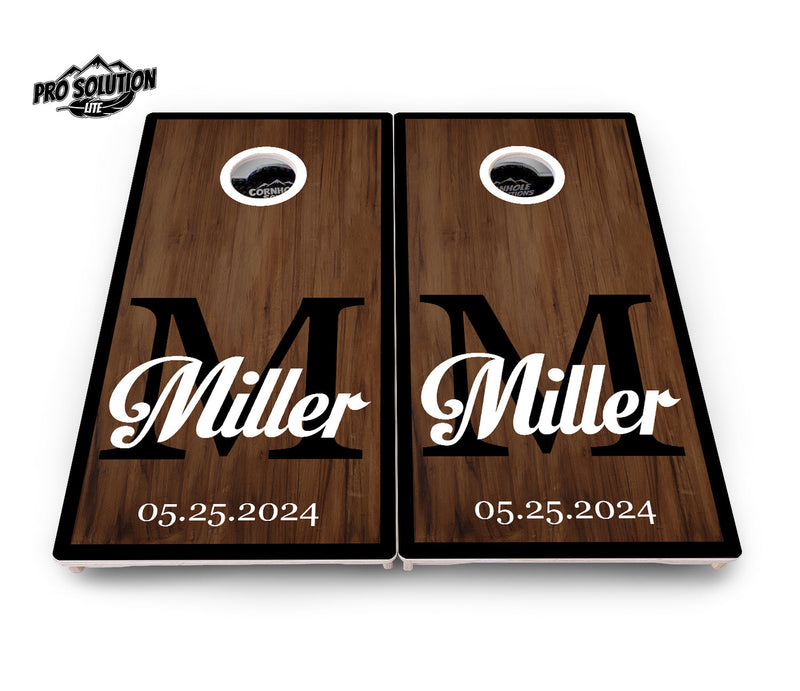 Pro Solution Elite - Wedding Name Letter Set - Professional Tournament Cornhole Boards 3/4" Baltic Birch - Zero Bounce Zero Movement Vertical Interlocking Braces for Extra Weight & Stability +Double Thick Legs +Airmail Blocker