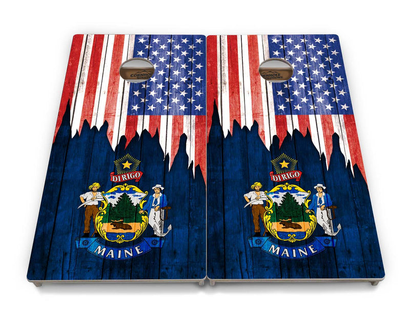 Tournament Boards - State Flag Designs Hawaii to Maryland - Professional Tournament 2'x4' Regulation Cornhole Set - 3/4″ Baltic Birch + UV Direct Print + UV Clear Coat