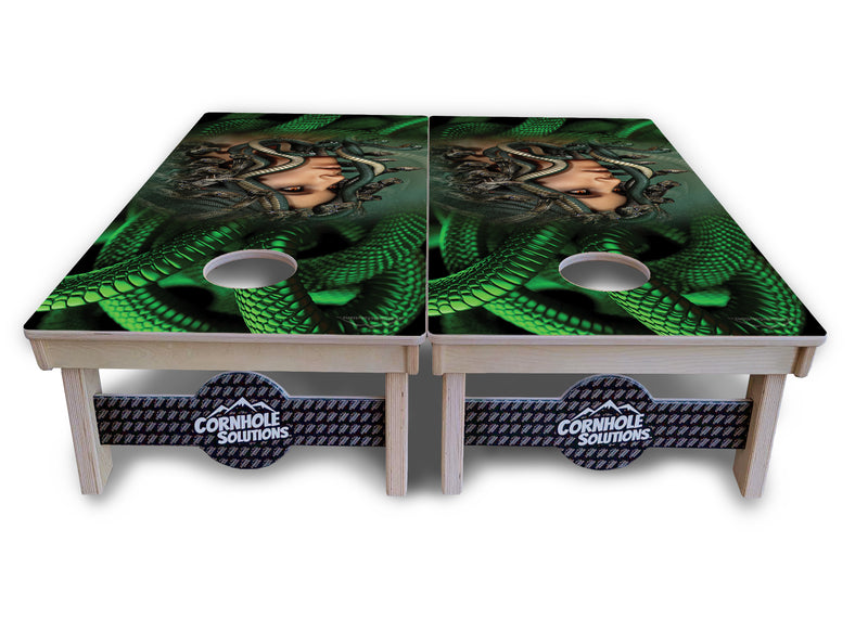 Tournament Boards - Medusa Design - Professional Tournament 2'x4' Regulation Cornhole Set - 3/4″ Baltic Birch - UV Direct Print + UV Clear Coat