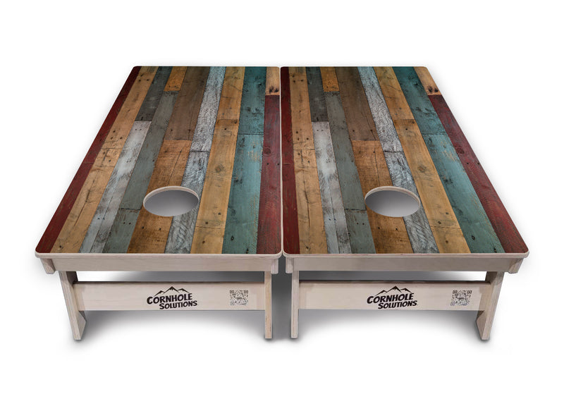 Tournament Boards - Metallic Wood Planks - Professional Tournament 2'x4' Regulation Cornhole Set - 3/4″ Baltic Birch + UV Direct Print + UV Clear Coat