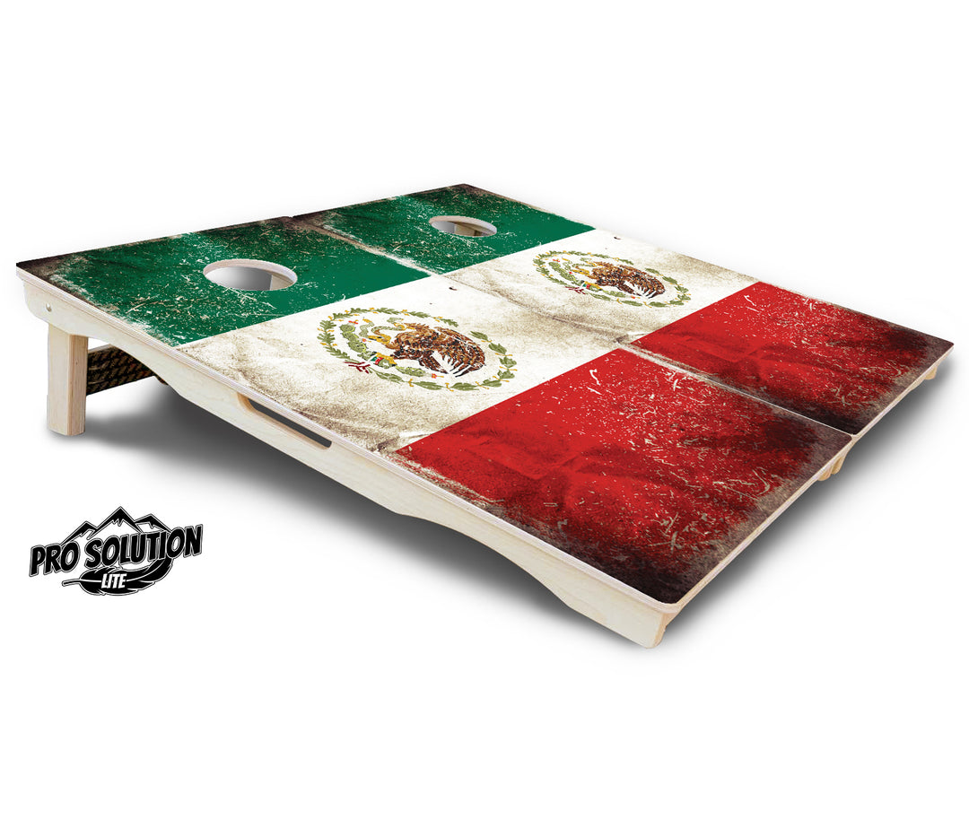 Mexico Flag Cornhole Boards - Pro Solution Lite Series