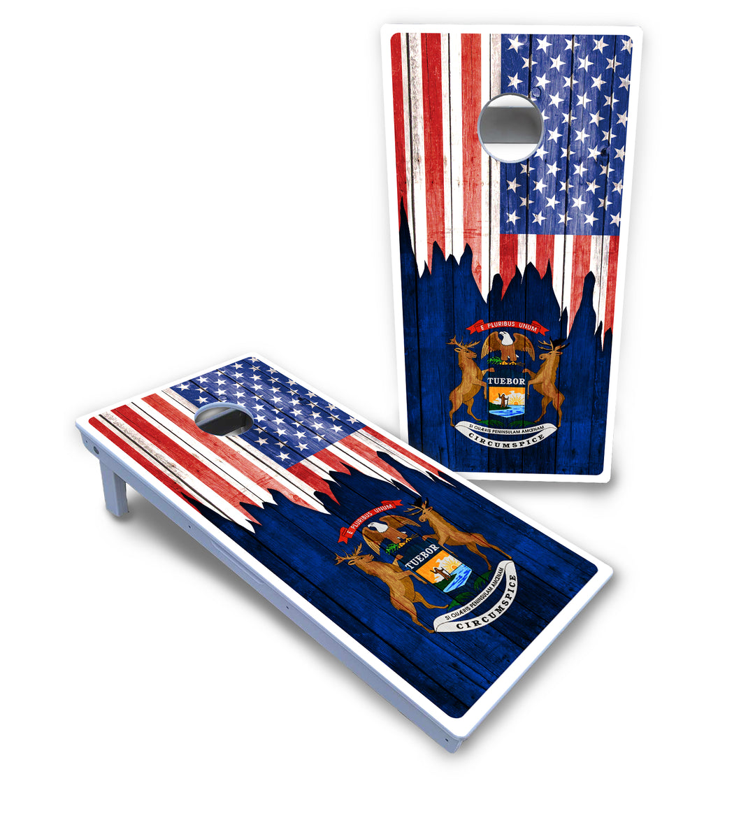 State Flag Designs Massachusetts to New Jersey Cornhole Boards - All Weather Series