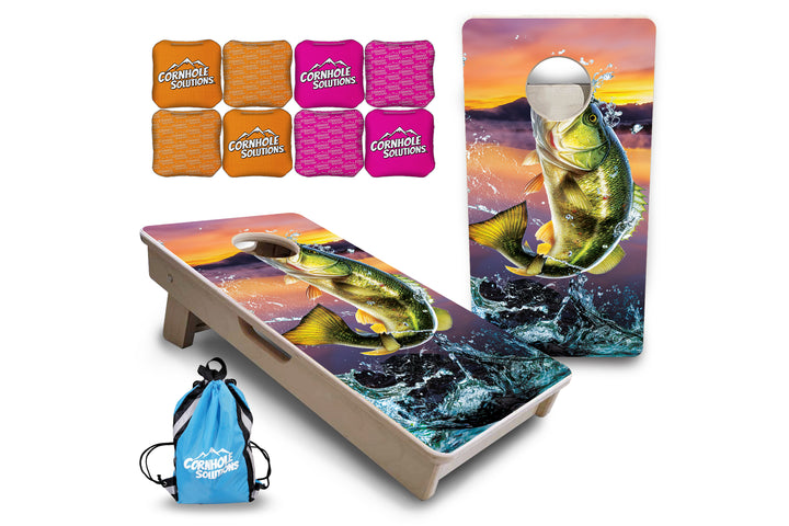Mini Cornhole Boards - Bass Hole