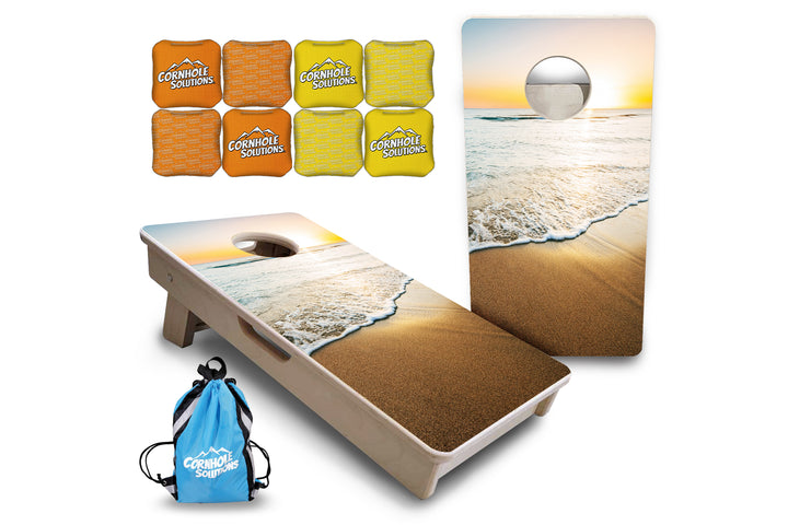Mini Cornhole Boards - Beach Sunset