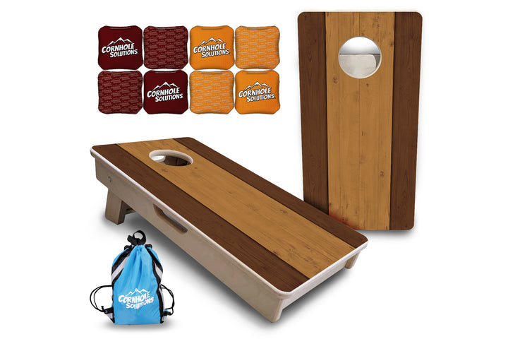 Mini Cornhole Boards - Brown Two Tone Planks